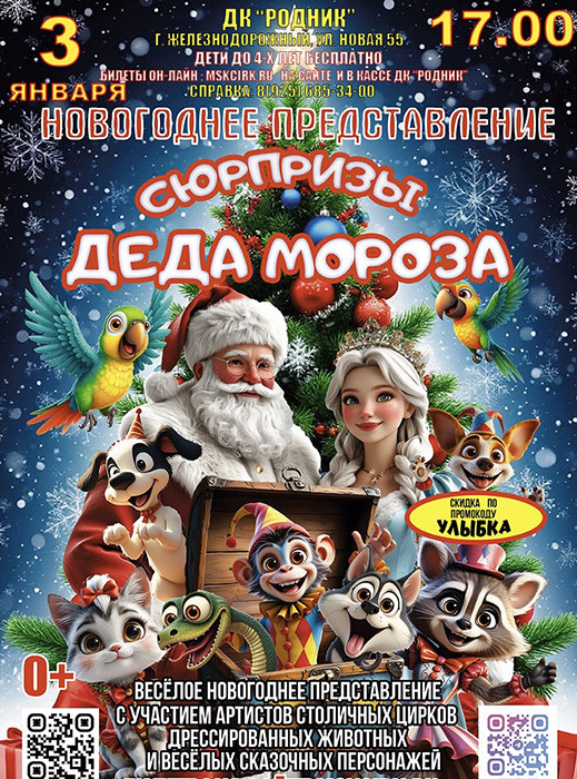 Новогоднее шоу "Сюрпризы Деда Мороза"